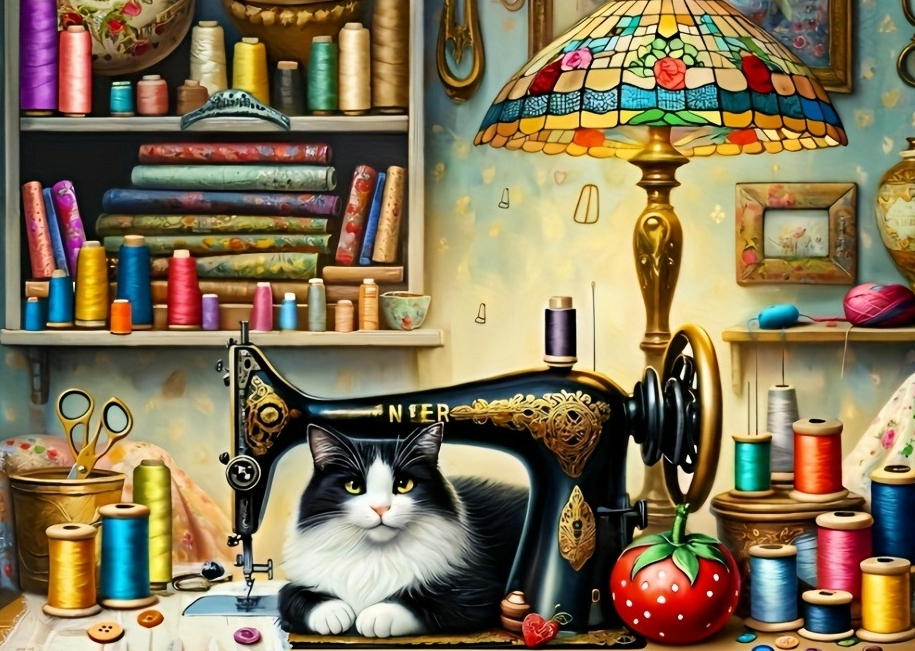 Home Decor Under 1000 - The Cat is under the Sewing