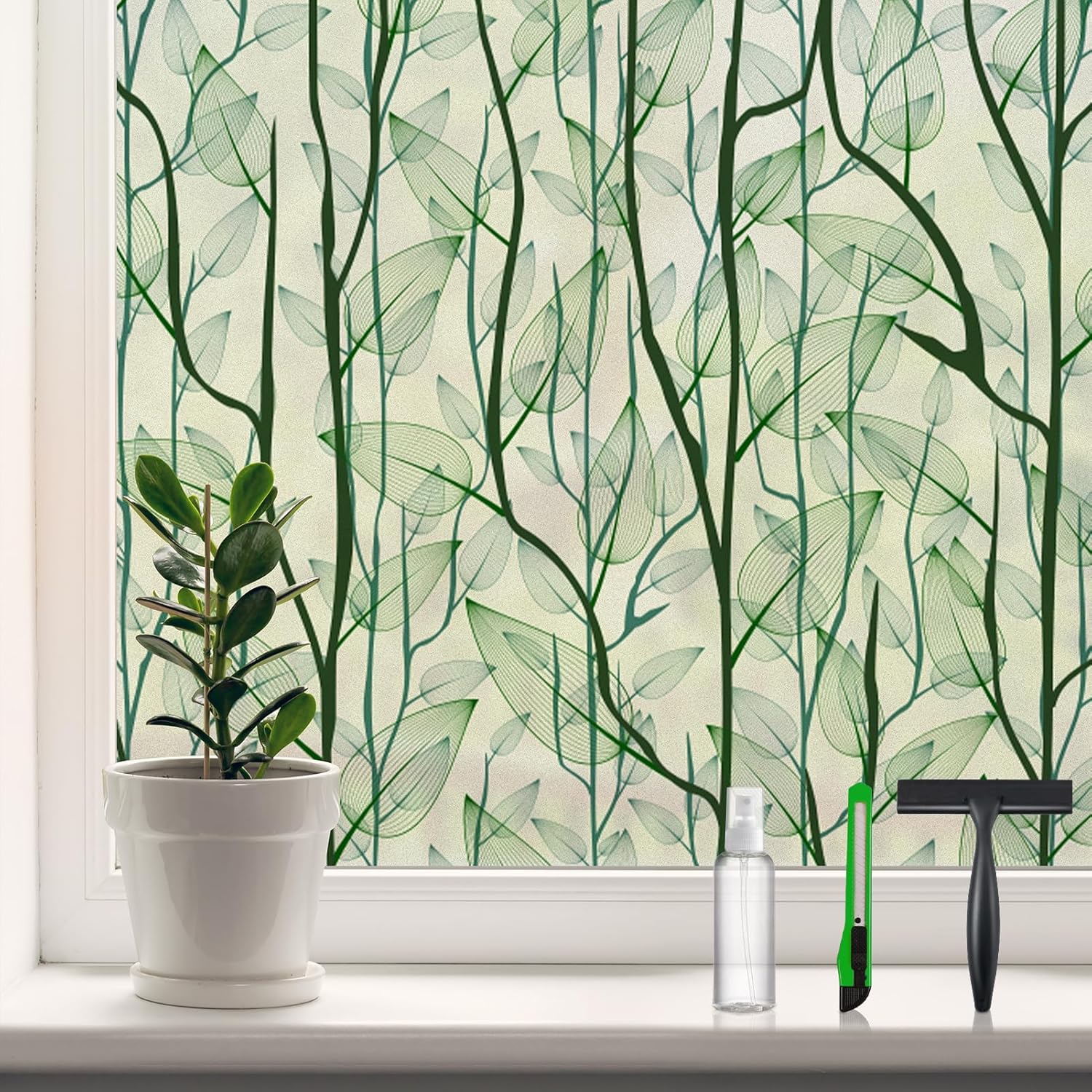 Home Decor Glass - Decorative Stained Glass Window Film, Static