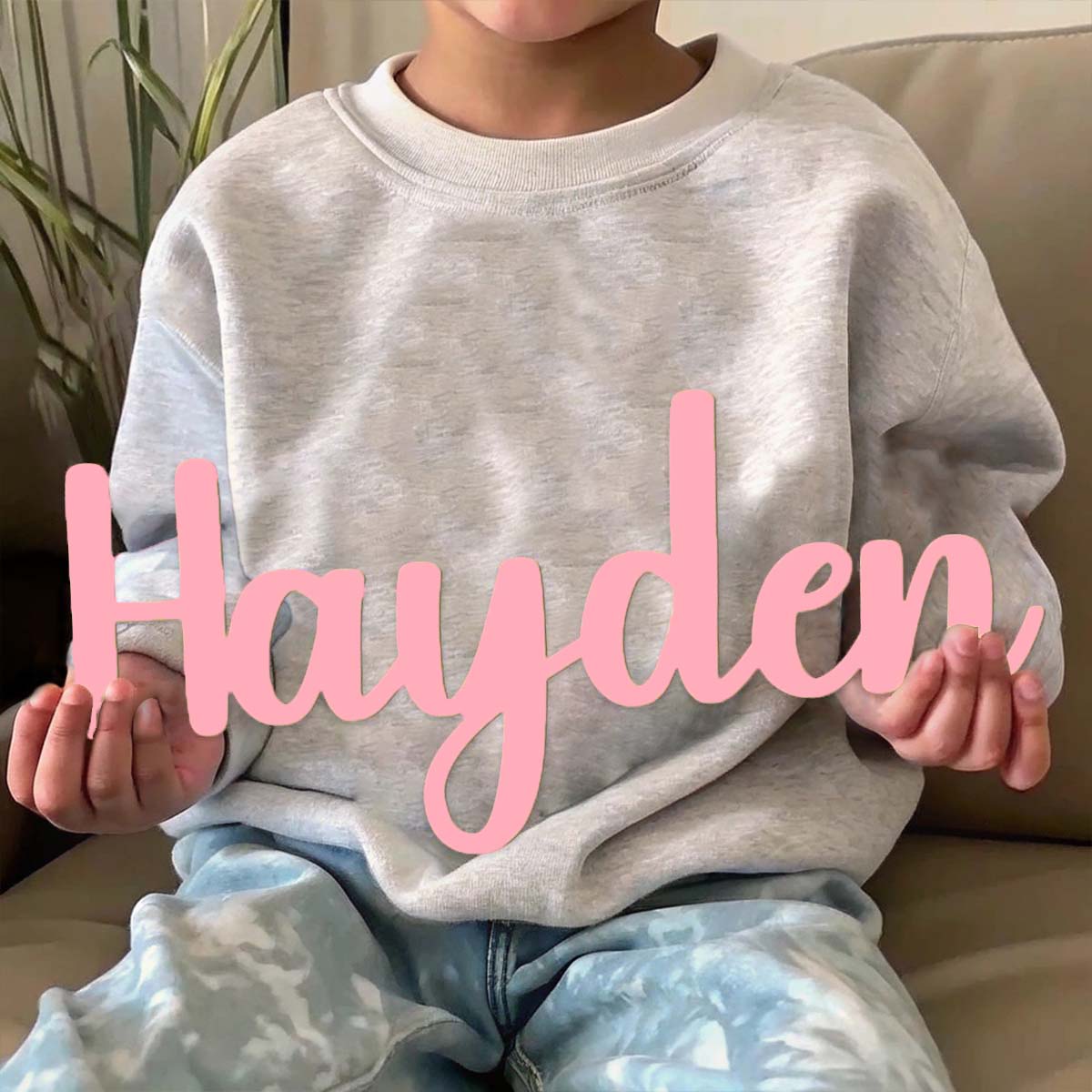 Wooden Letter Sign - 1pc Lovely Hayden black Customizable Letter