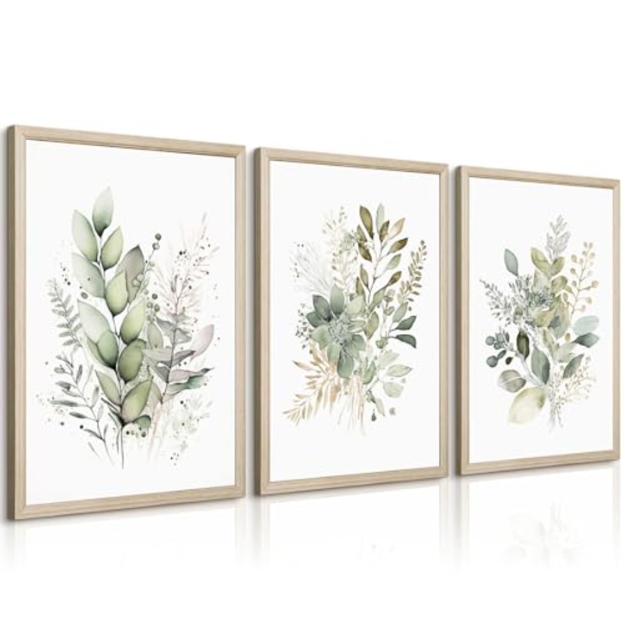 Watercolor Poster Print - Boho floral wall art set of