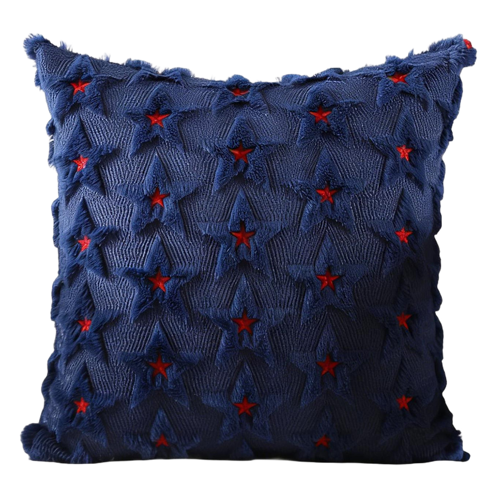 Home Decor Usa - 45x45cm Patriotic Star Quilted Throw Pillow