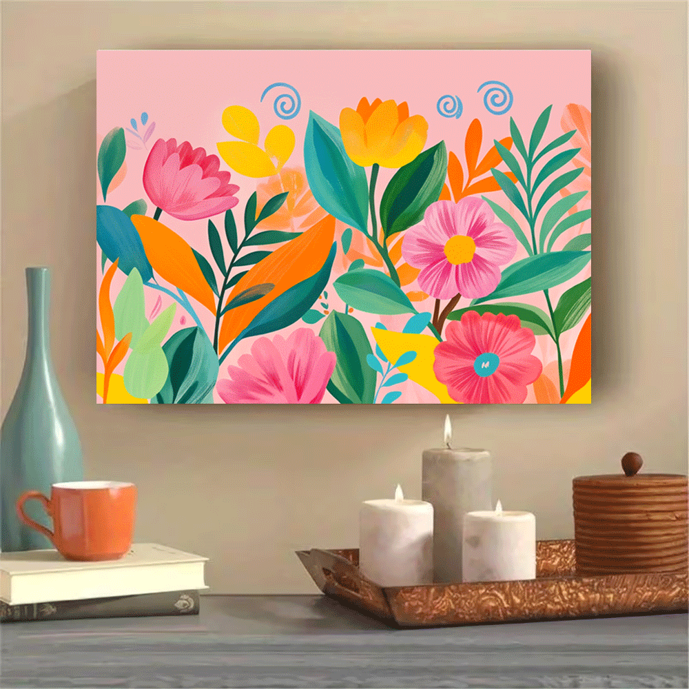 Home Decor Yellow - 1PC-Canvas poster Unframed Floral Art Print