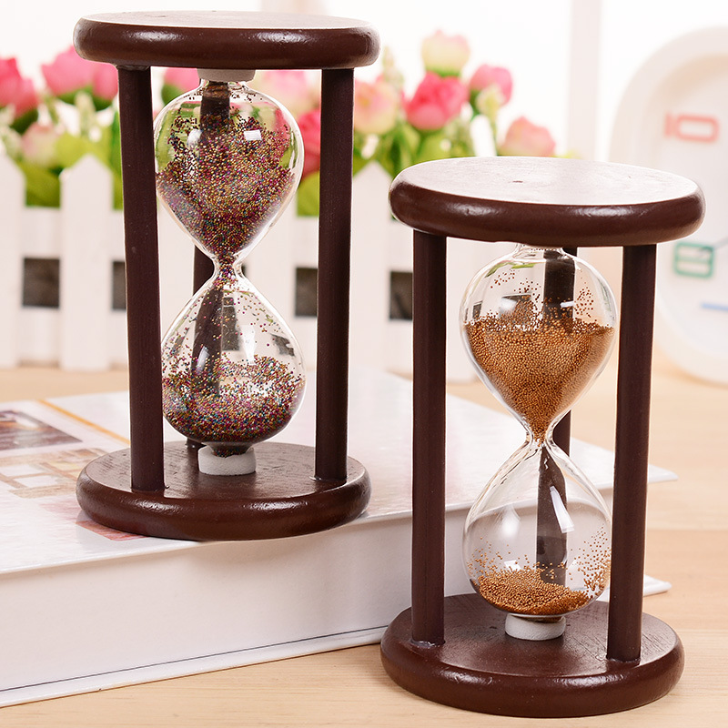 Home Decor Glass - WW retro simple wooden hourglass, home