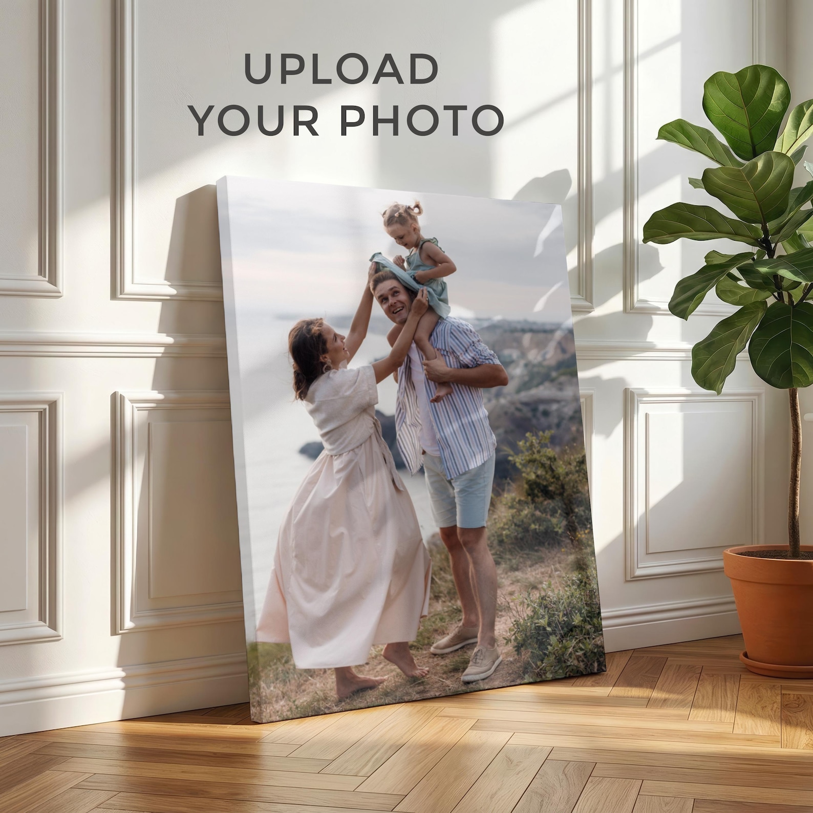Home Decor Fabric - Personalized photo canvas, custom family wall