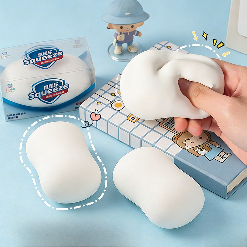 Home Decor Happy - Soft Fake White Soap Squishy Slime