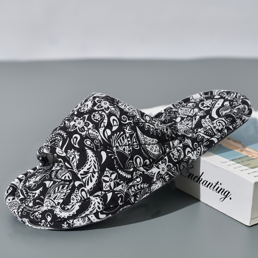 Home Decor Fabric - Women Home Slippers Soft Cotton Floral