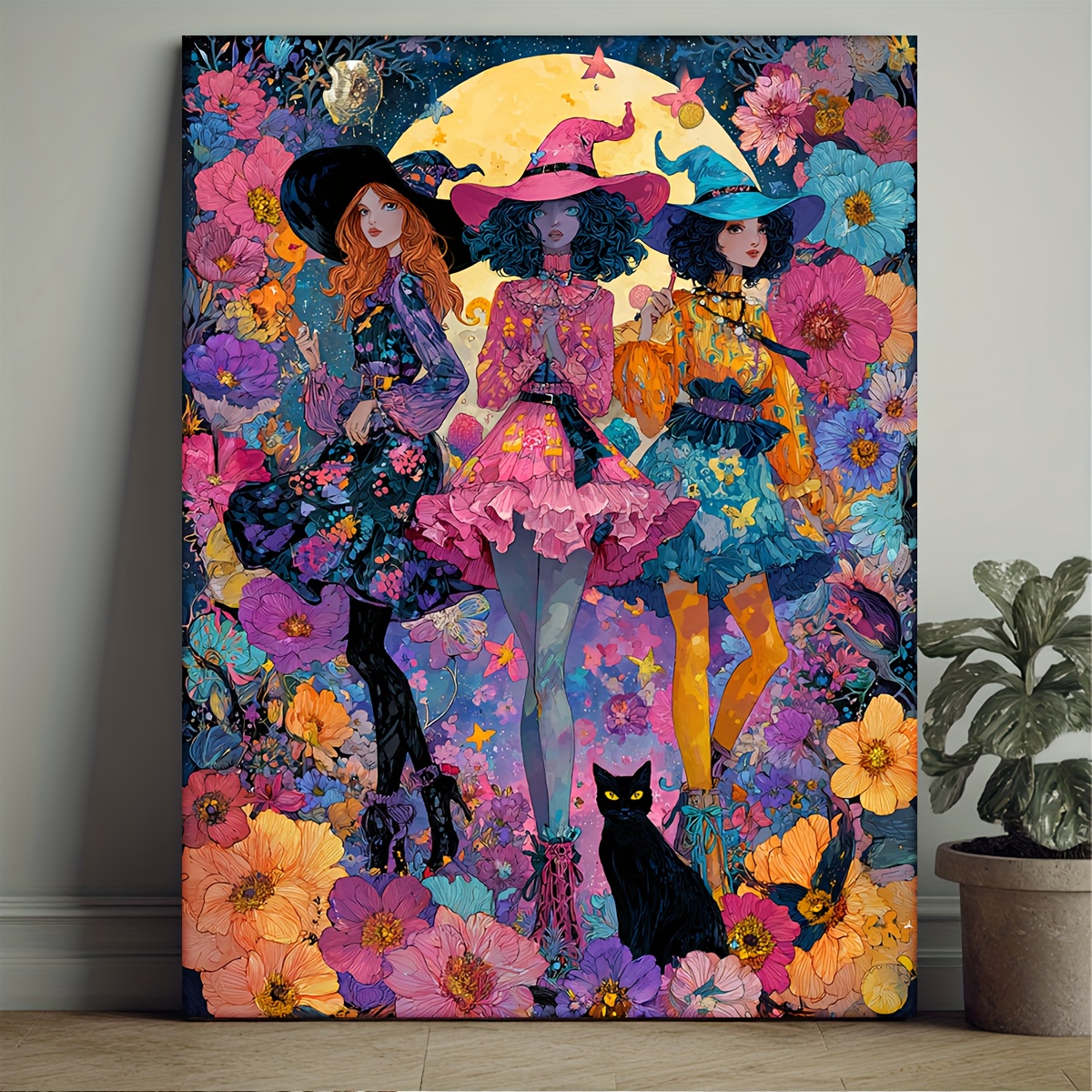 Home Decor Under 1000 - 500/1000/1200/2000PCS Puzzles for Adults Colorful Witches
