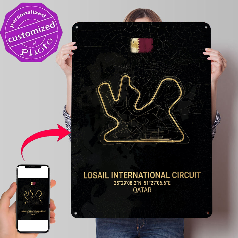 Home Decor Qatar - Losail International Circuit Qatar Tin Poster