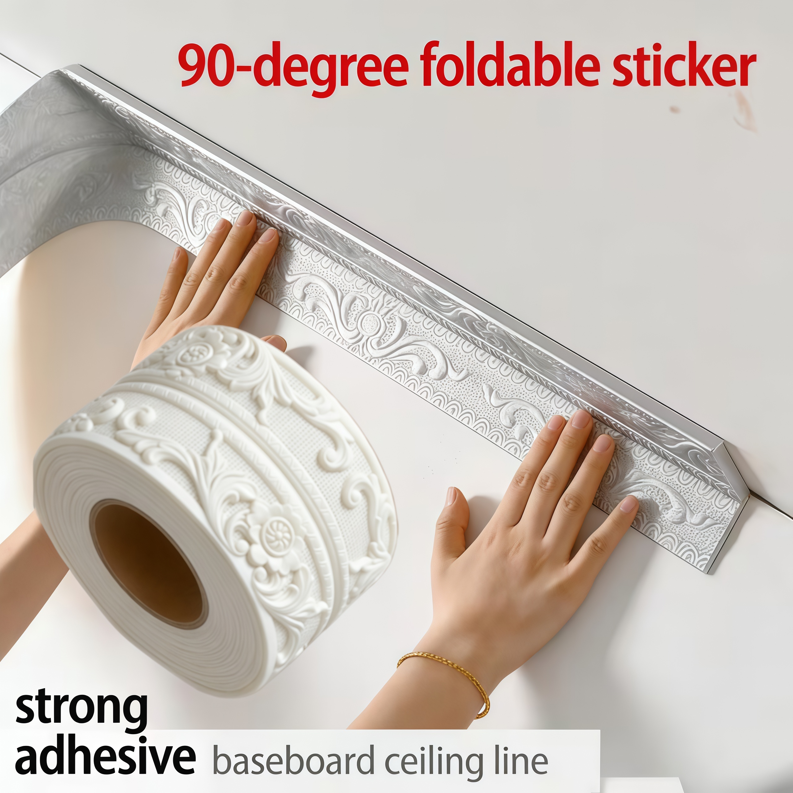 Home Decor Wall Molding - 1pc Flexible Foam Molding Trim Crown