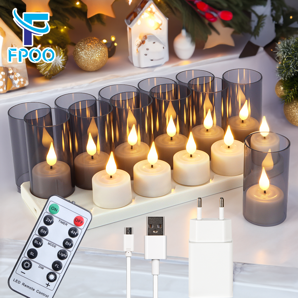 Home Decor Yellow - LED Candle Light Rechargeable Flameless Candles