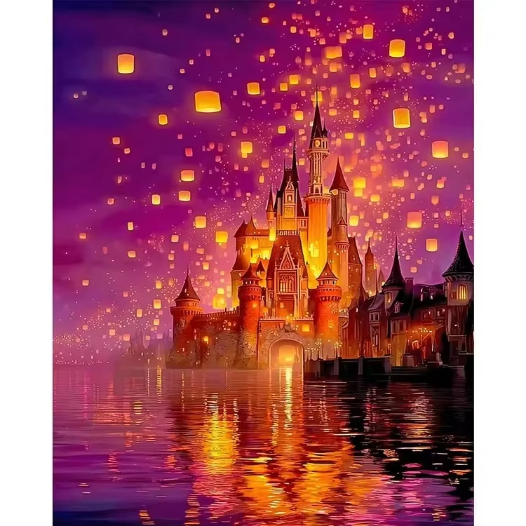 Home Decor Under 1000 - Castle Under Starry Night Sky 500/1000/1200/2000