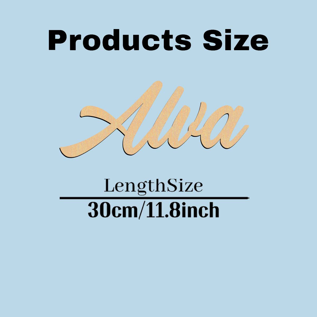 1pc Cartoon Alva example Custo - Wooden Letter Sign review and price