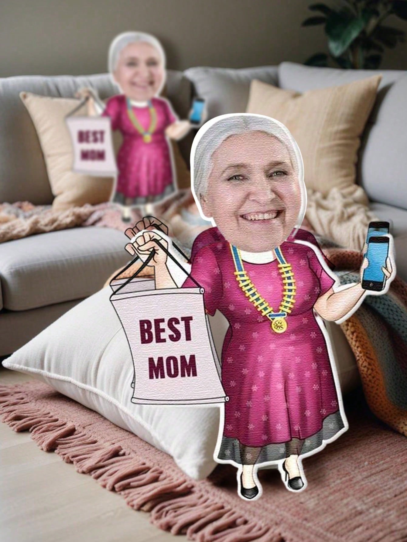 1pc Custom Face Pillow Persona - Home Decor Fabric review and price