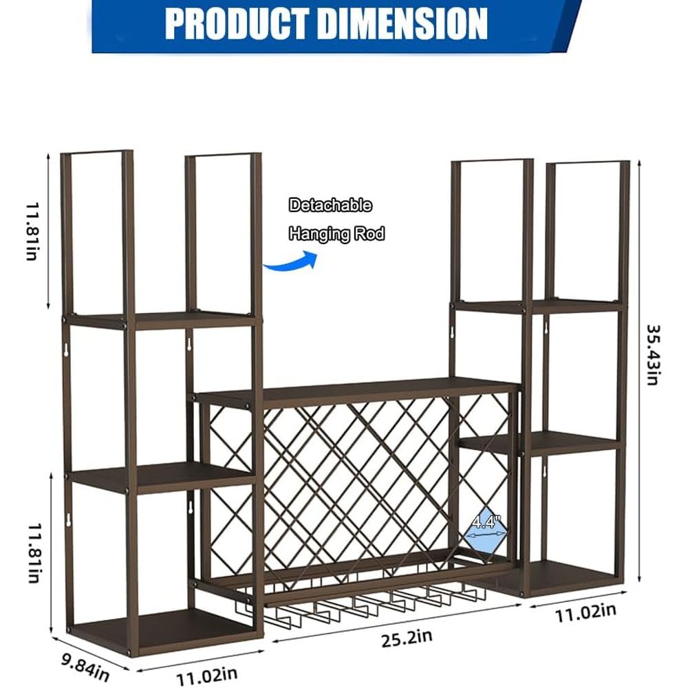 Wine Rack Wall Mounted, Dual I - Floating Shelves review and price