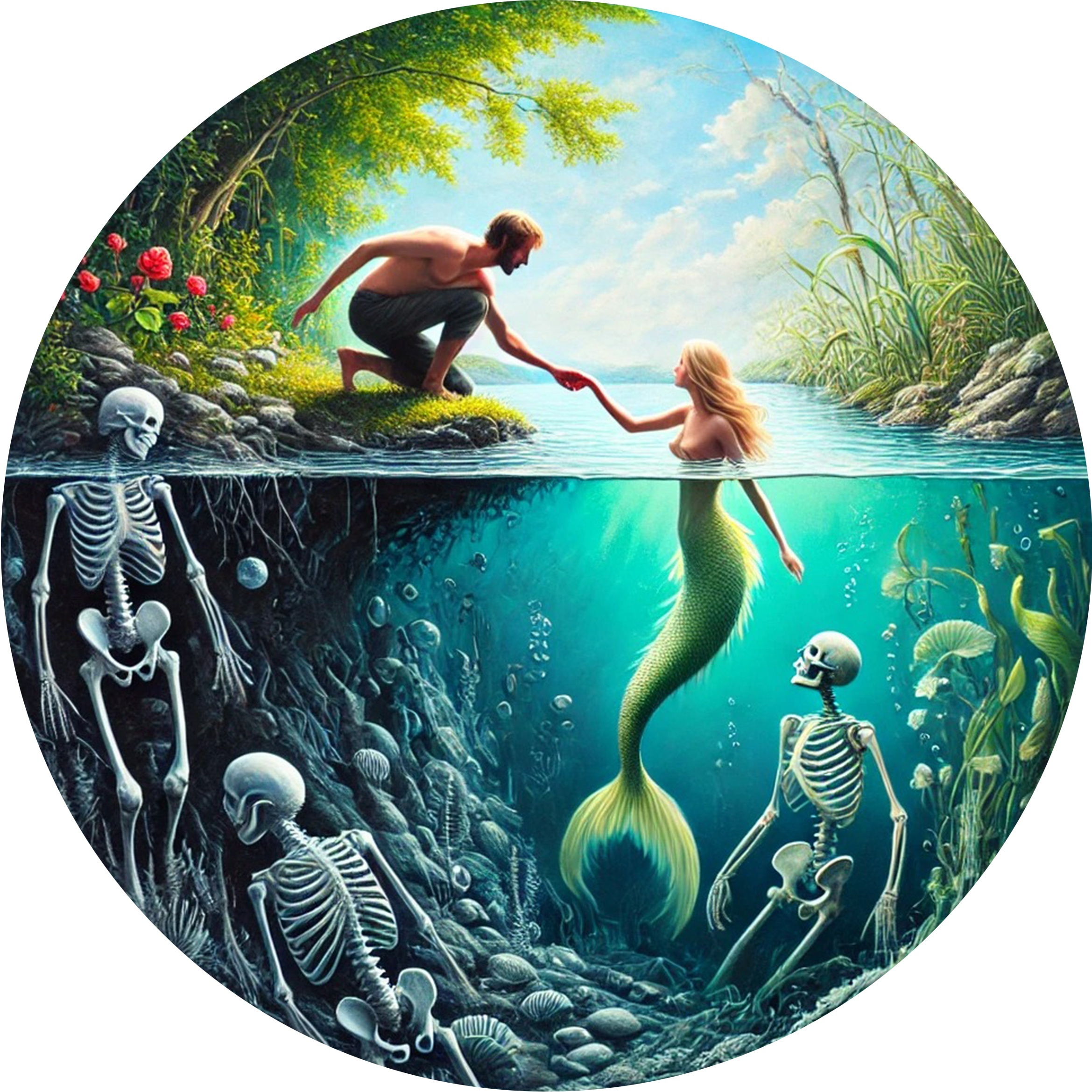 1pc Mermaid Metal Round Alumin - Home Decor Garden Ideas review and price
