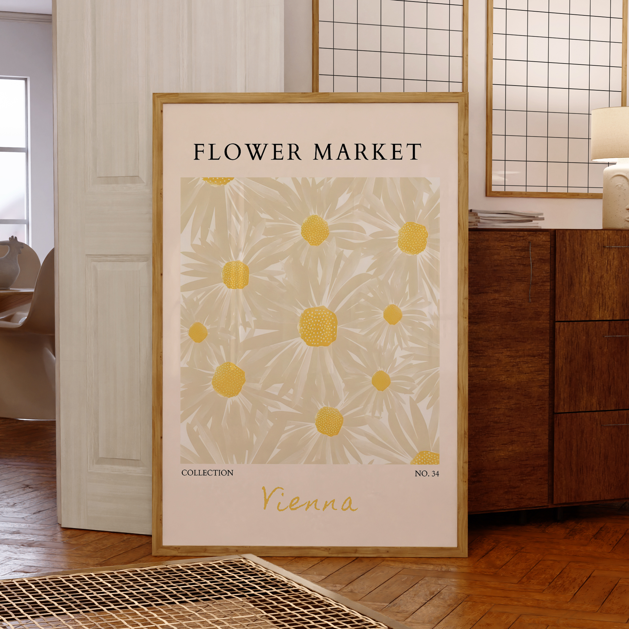 Modern Flower Market Yellow Fl - Home Decor Yellow review and price