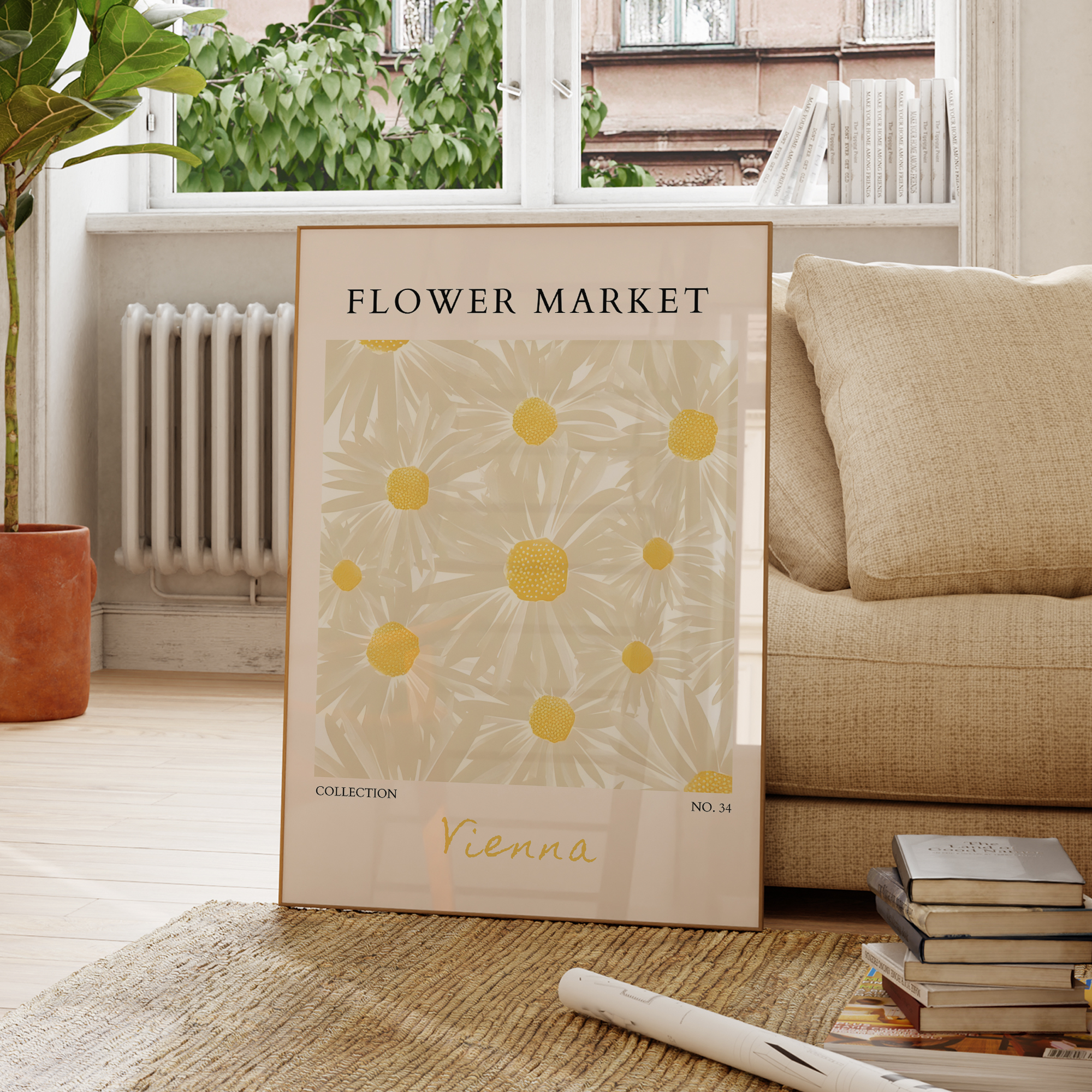 Modern Flower Market Yellow Fl - Home Decor Yellow review and price
