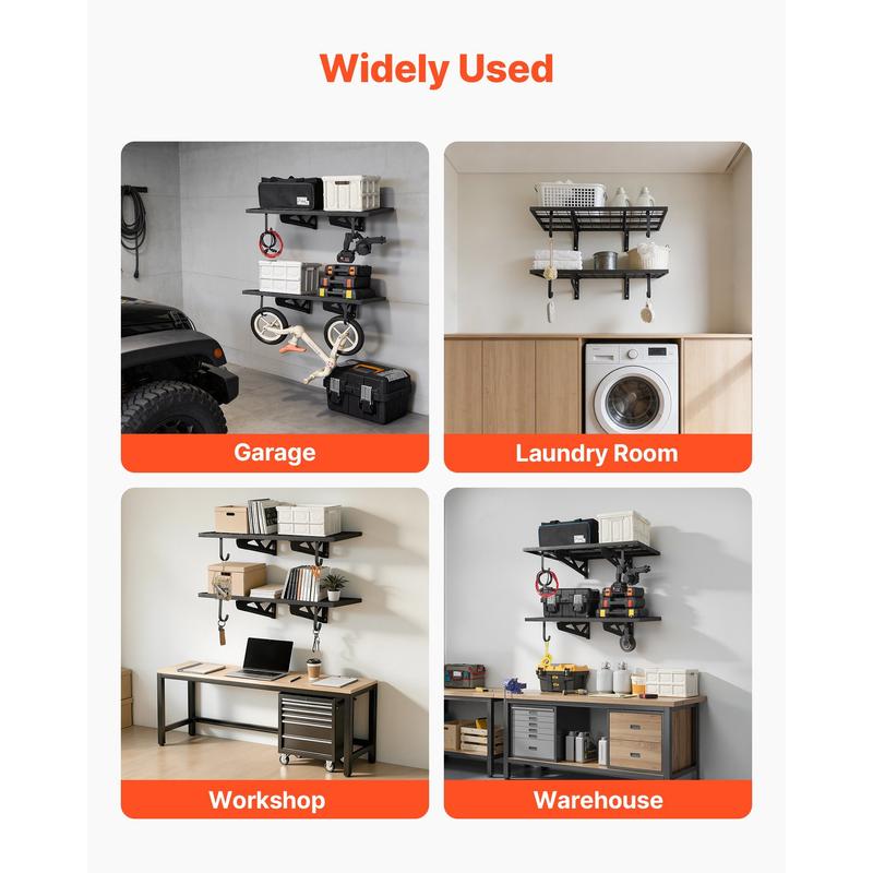 2-Tier Heavy Duty Wall Garage  - Floating Shelves review and price