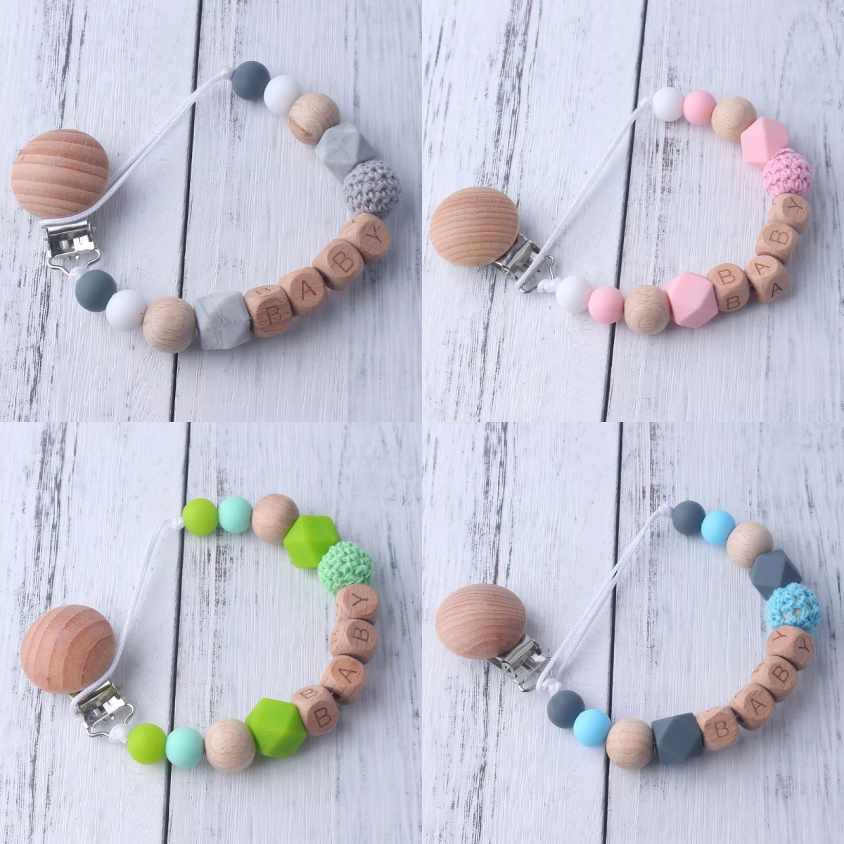 Baby Pacifier Clip with Wooden - Wooden Letter Sign review and price