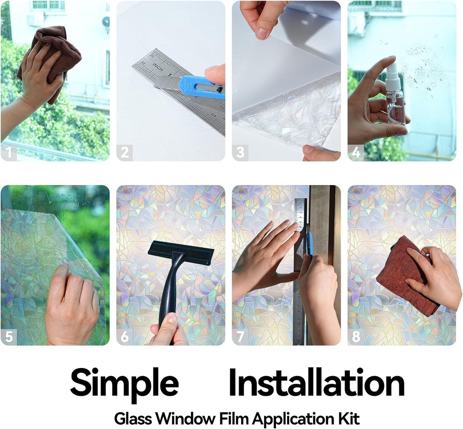Rainbow Window Cling Privacy F - Home Decor Glass review and price