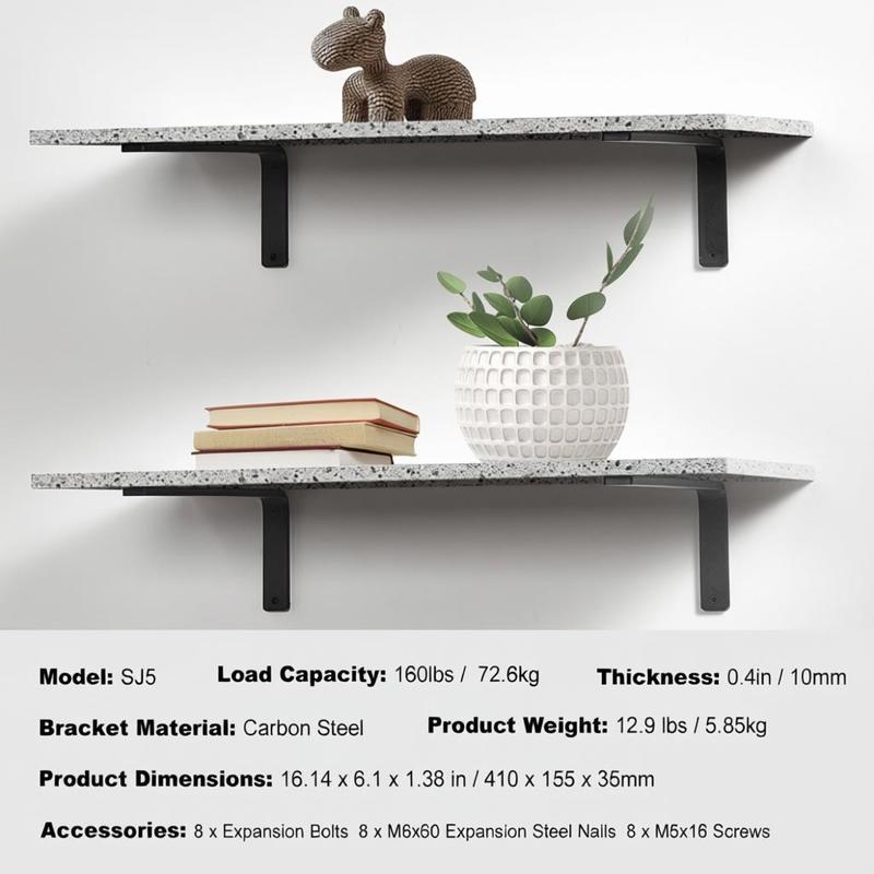Shelf Bracket, 16 x 6 in 4 Pcs - Floating Shelves review and price