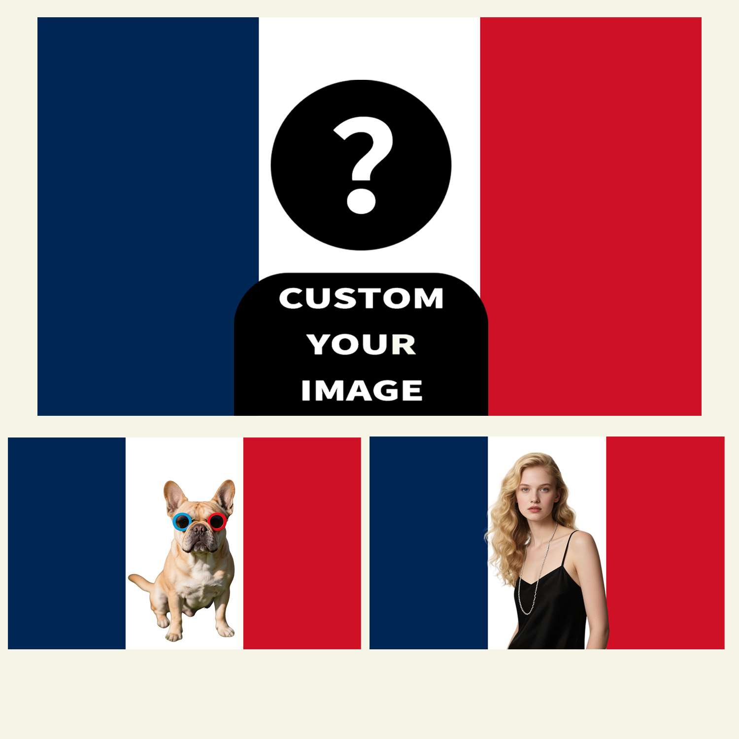 1pc 2D FLAT Personalize France - Home Decor Fabric review and price