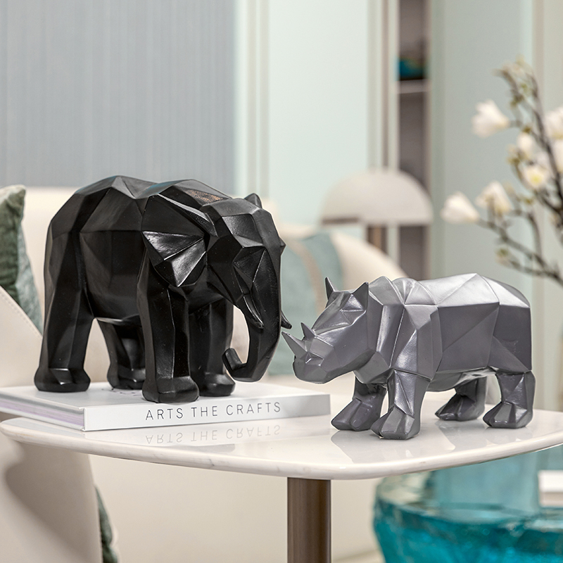 Resin Rhinoceros Elephant Stat - Abstract Sculpture Resin review and price