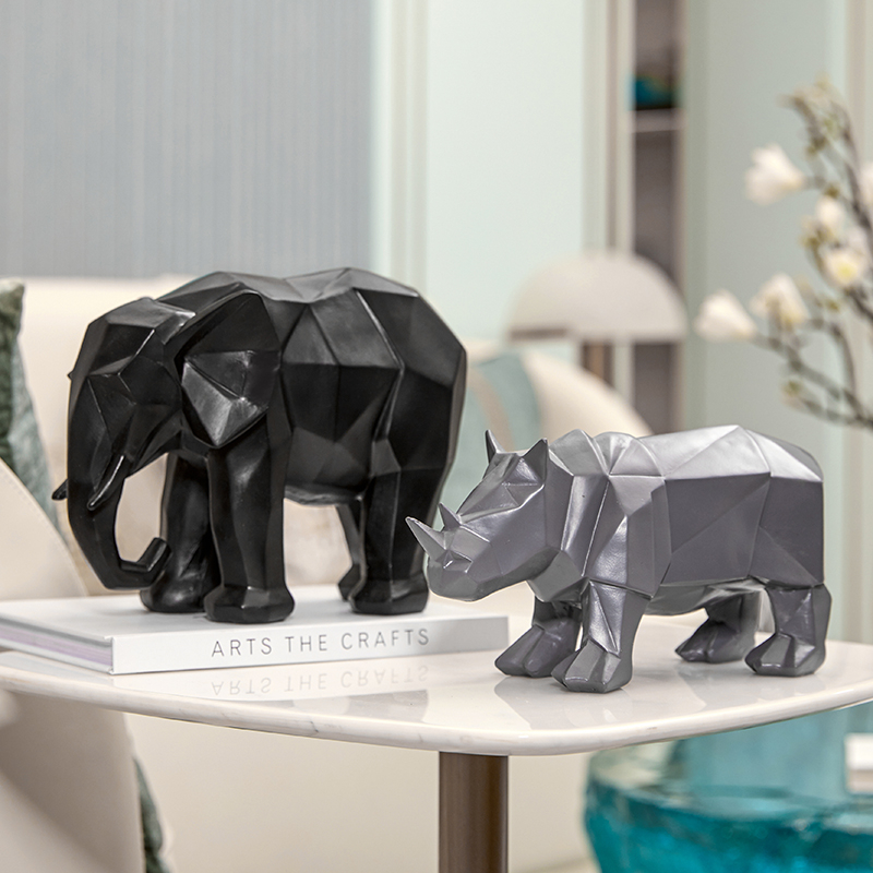 Resin Rhinoceros Elephant Stat - Abstract Sculpture Resin review and price