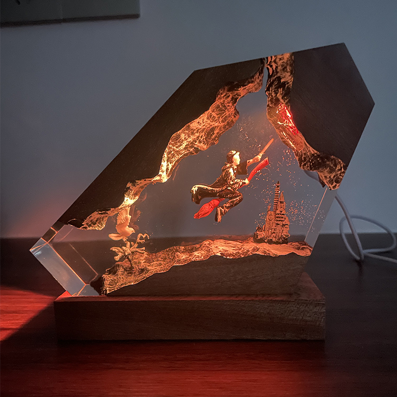 Wood Resin Epoxy Lamp Wizard B - Home Decor Resin review and price