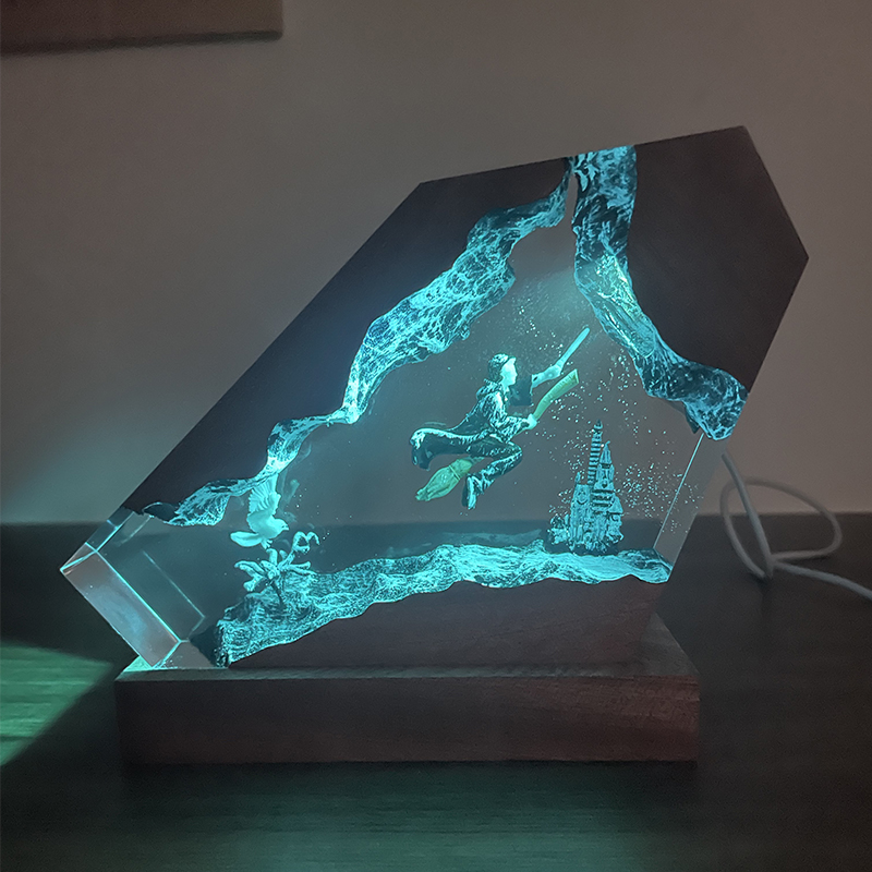 Wood Resin Epoxy Lamp Wizard B - Home Decor Resin review and price