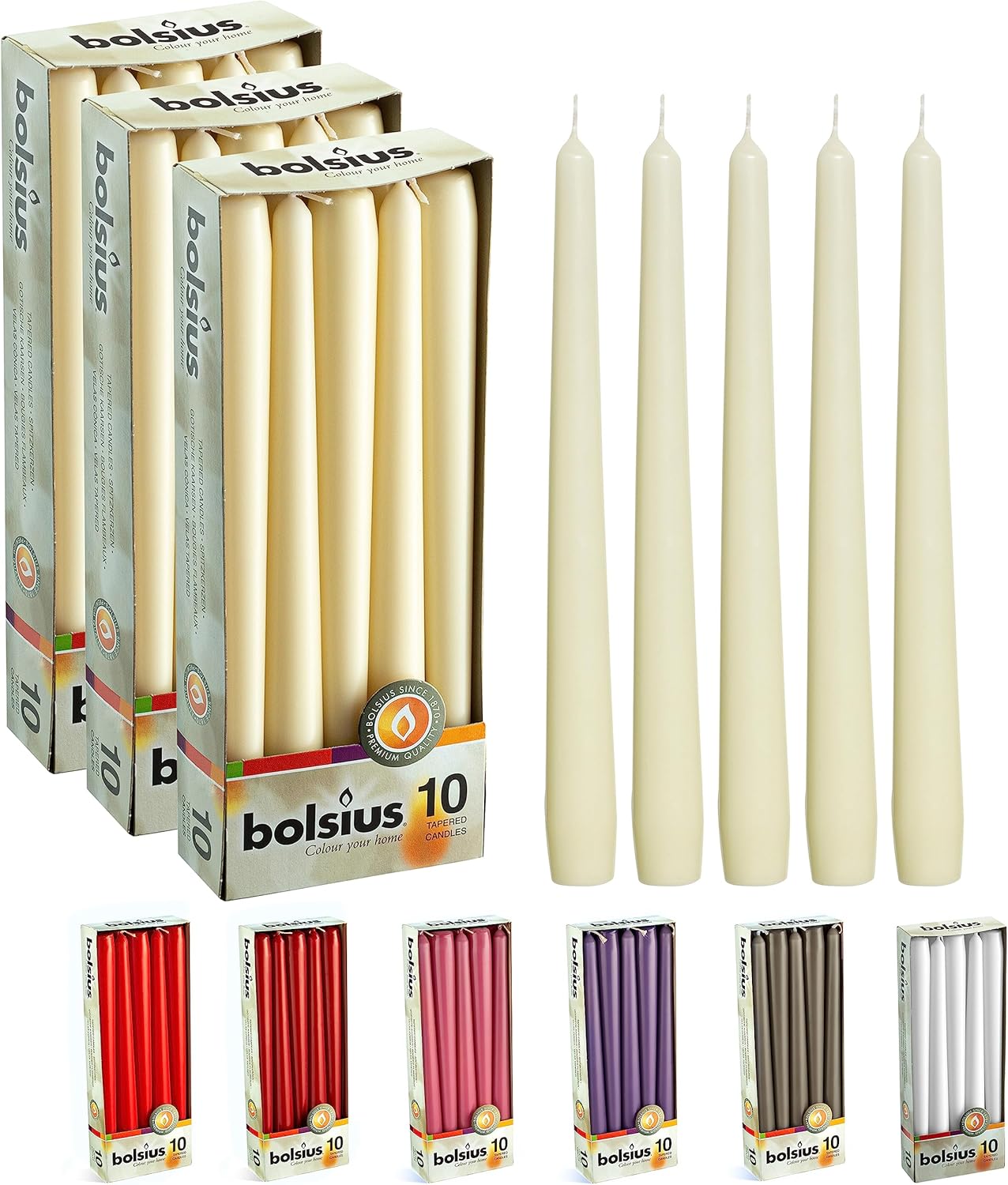 Unscented Ivory Taper Candles  - Home Decor Free Images review and price