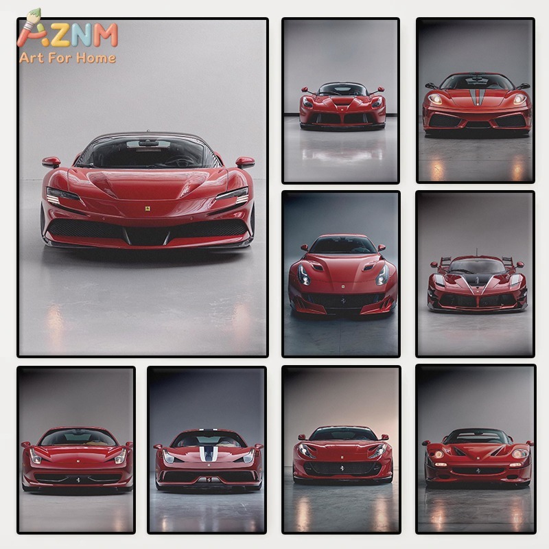 AZNM Ferrari Supercar Collecti - Watercolor Poster Print review and price