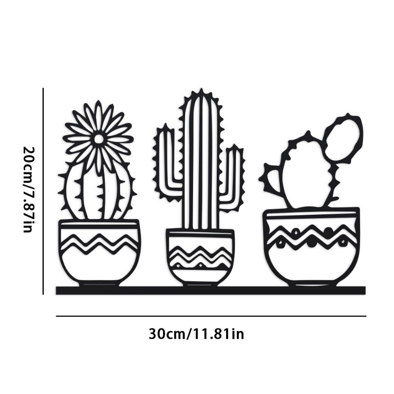 Rustic Cactus Metal Wall Decor - Home Decor Garden Ideas review and price