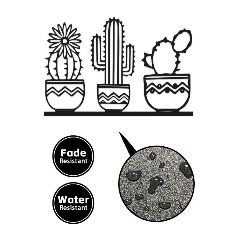 Rustic Cactus Metal Wall Decor - Home Decor Garden Ideas review and price