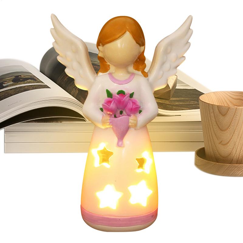 Candlestick Lamp Angel Statue  - Home Decor Resin review and price