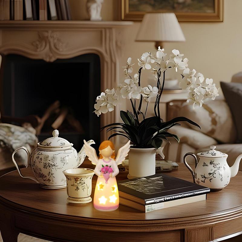 Candlestick Lamp Angel Statue  - Home Decor Resin review and price