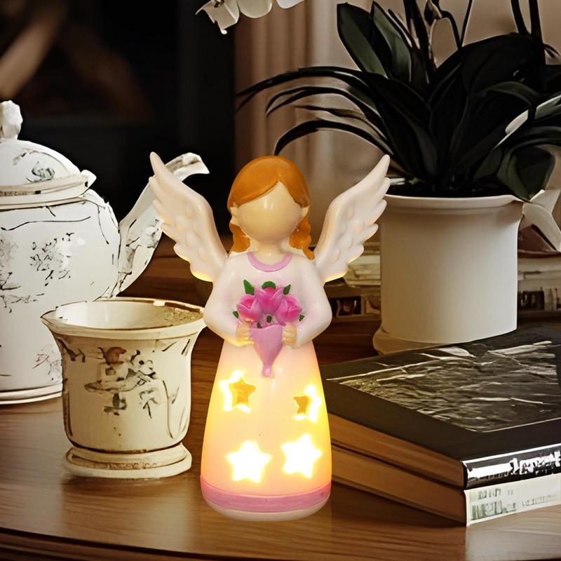 Candlestick Lamp Angel Statue  - Home Decor Resin review and price