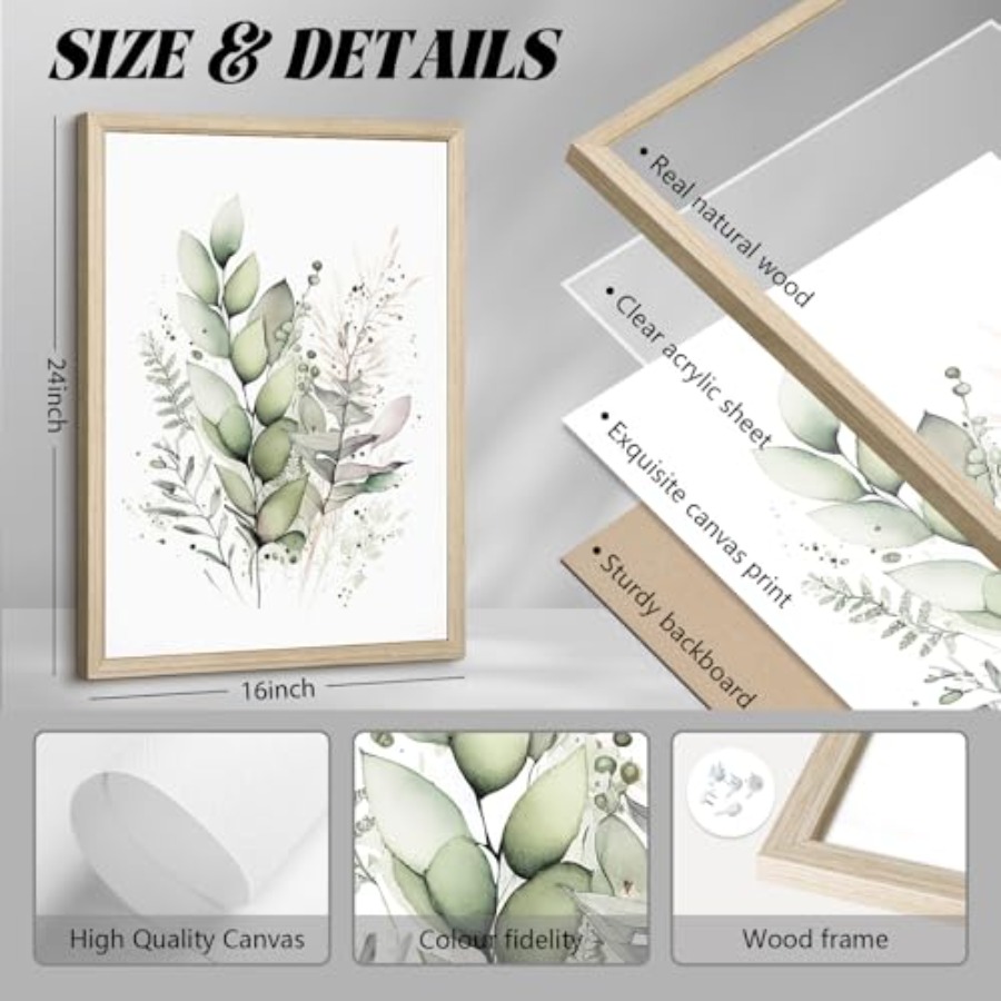 Boho floral wall art set of 3  - Watercolor Poster Print review and price