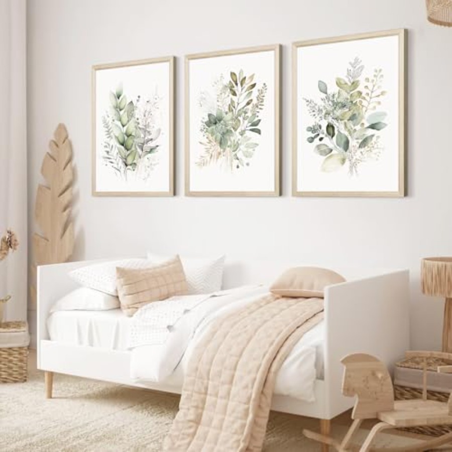 Boho floral wall art set of 3  - Watercolor Poster Print review and price