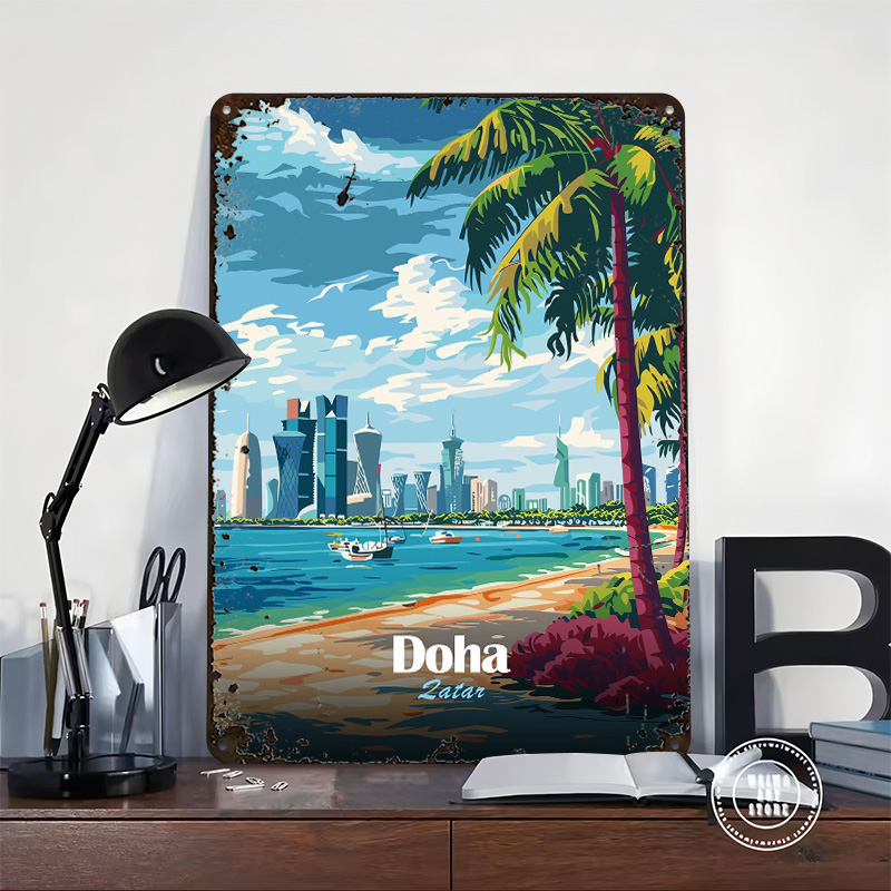 Doha Qatar: Beach and Skyline  - Home Decor Qatar review and price