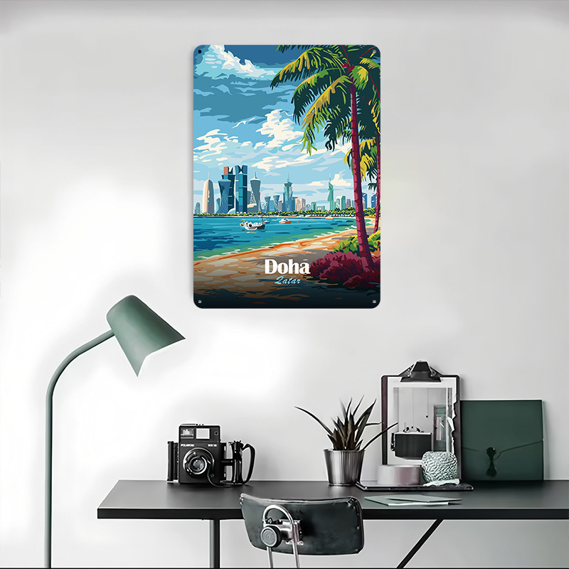 Doha Qatar: Beach and Skyline  - Home Decor Qatar review and price