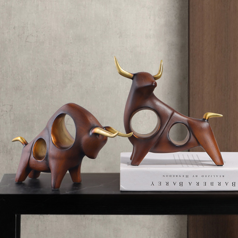 Resin Gold Bull Statue Graffit - Abstract Sculpture Resin review and price