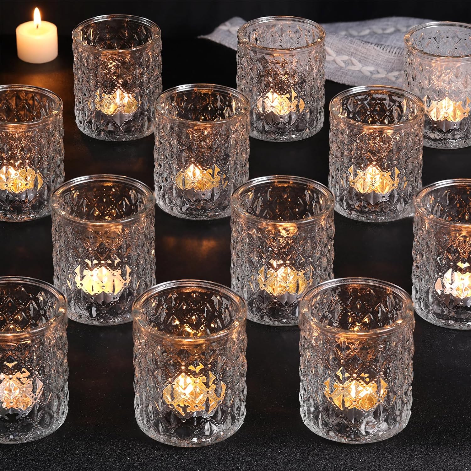 12 Pcs Large Votive Candle Hol - Home Decor Glass review and price