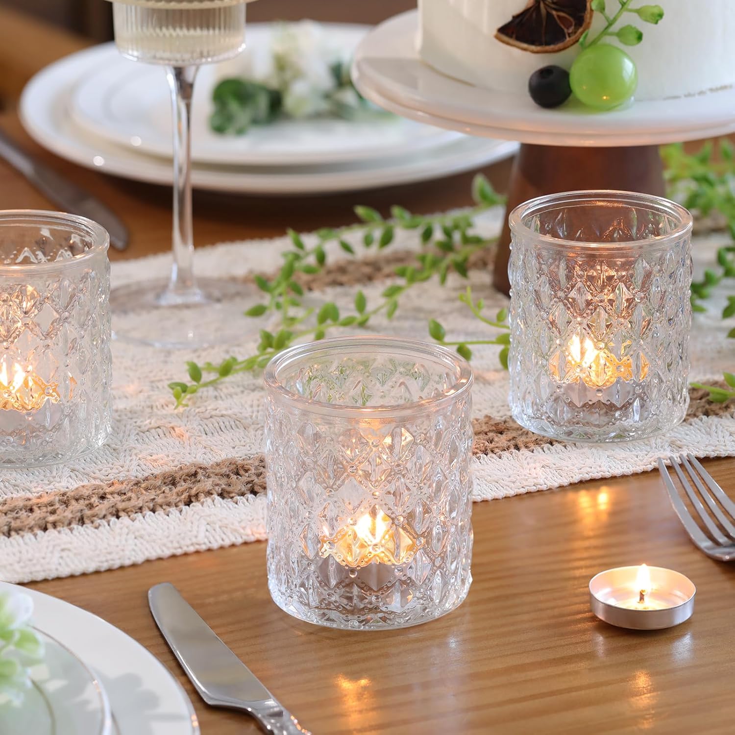 12 Pcs Large Votive Candle Hol - Home Decor Glass review and price