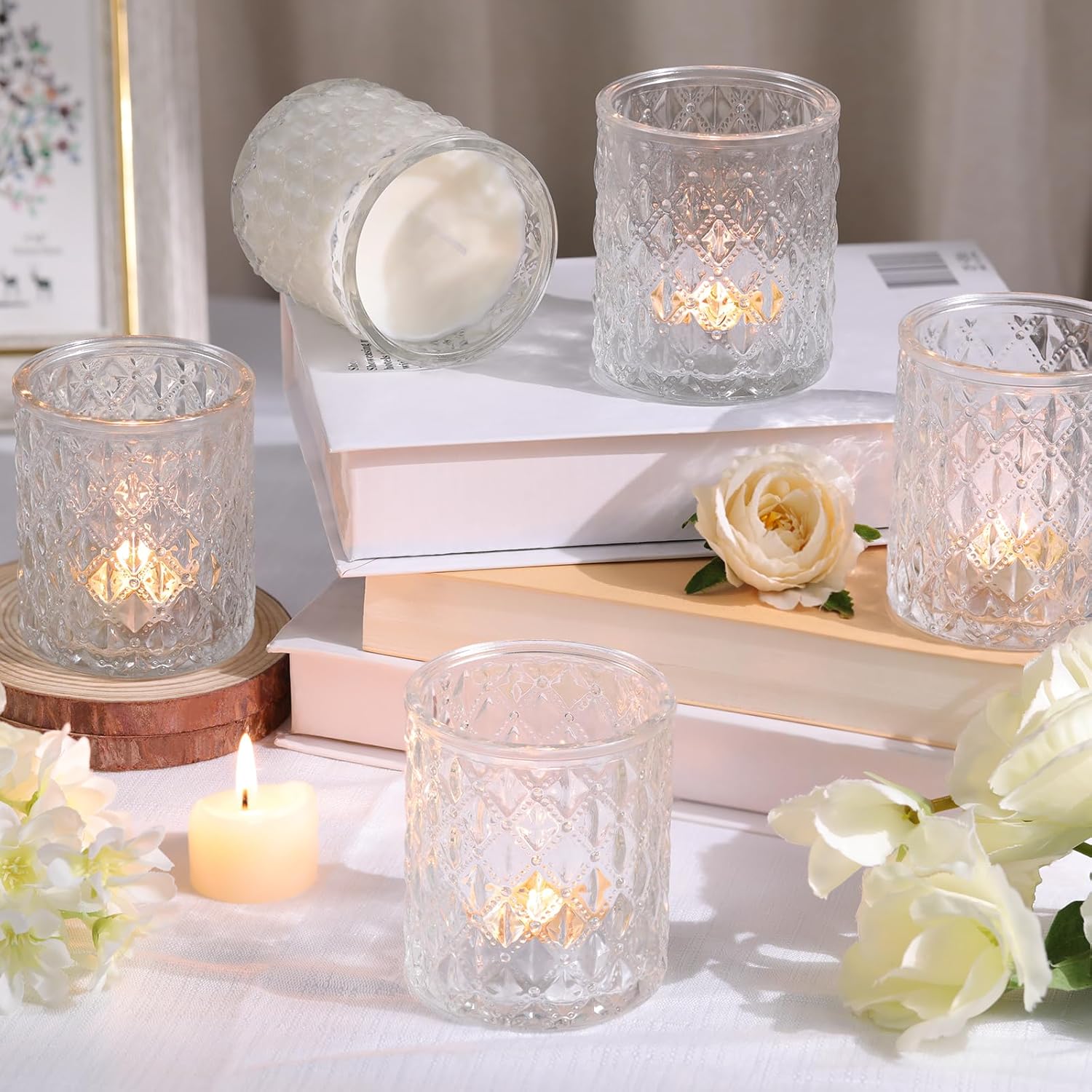 12 Pcs Large Votive Candle Hol - Home Decor Glass review and price