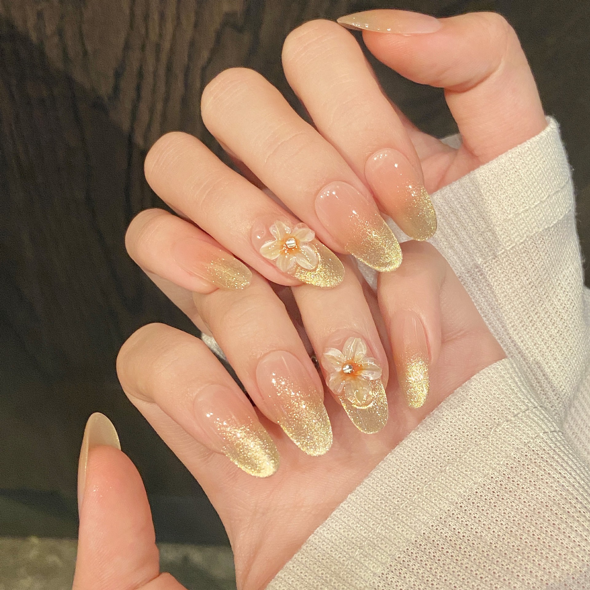 10pcs Handmade Press on Nails  - Home Decor Yellow review and price