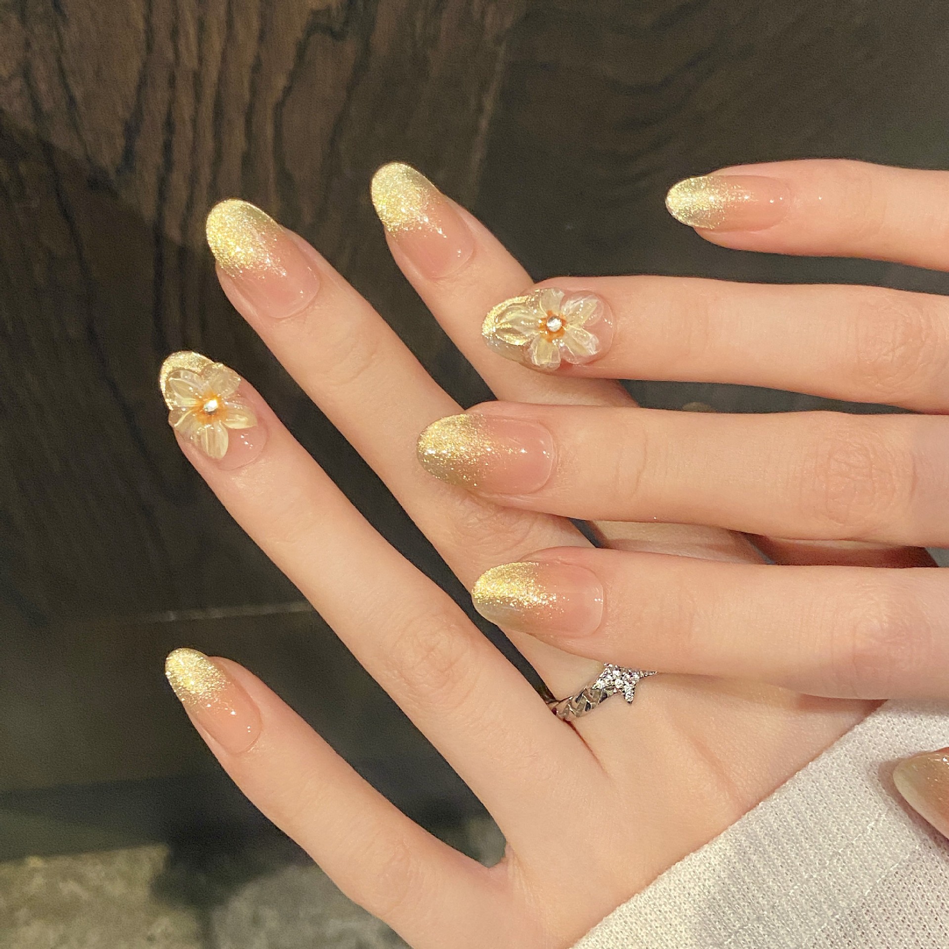 10pcs Handmade Press on Nails  - Home Decor Yellow review and price