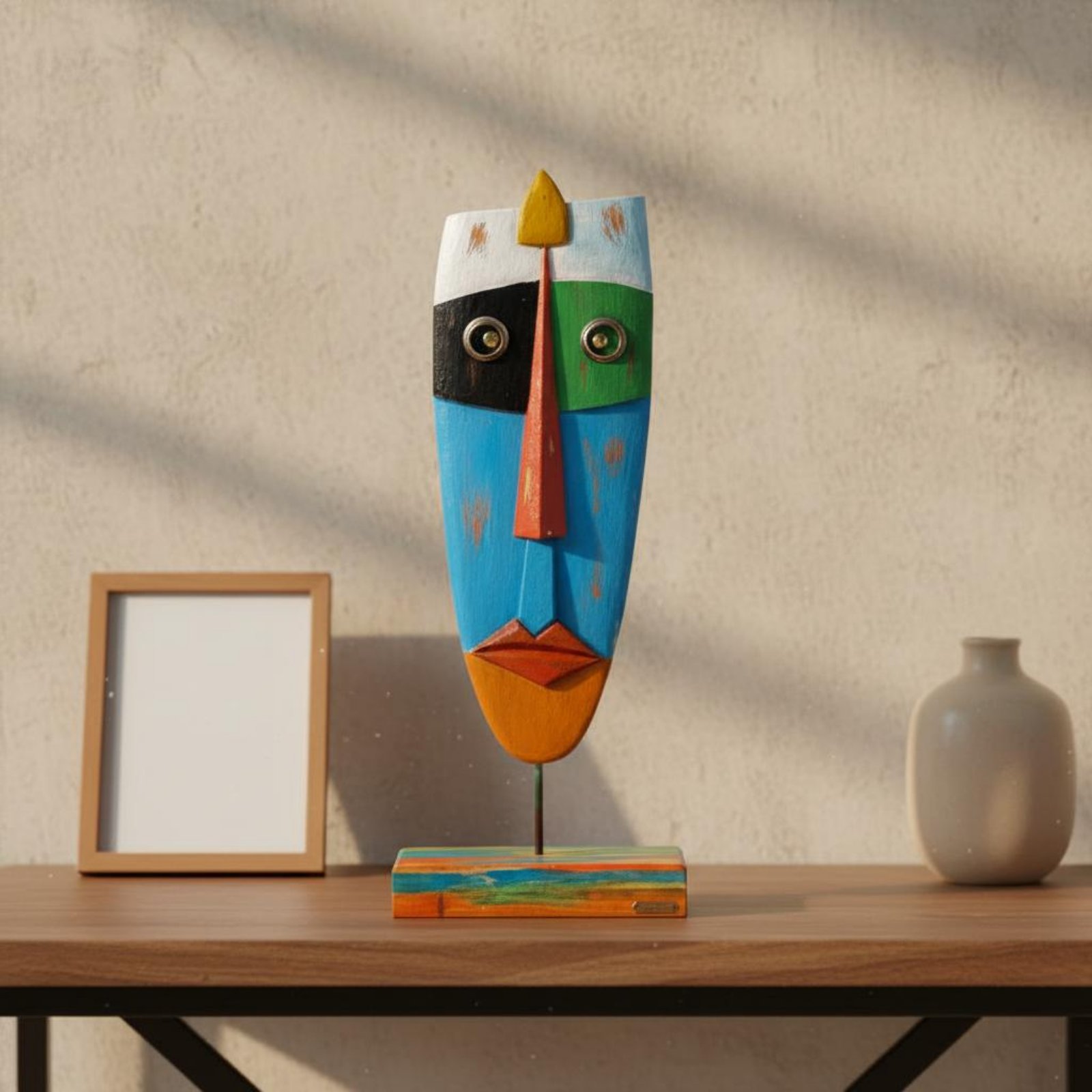 Tribal Totem Figure Hand Paint - Abstract Sculpture Resin review and price
