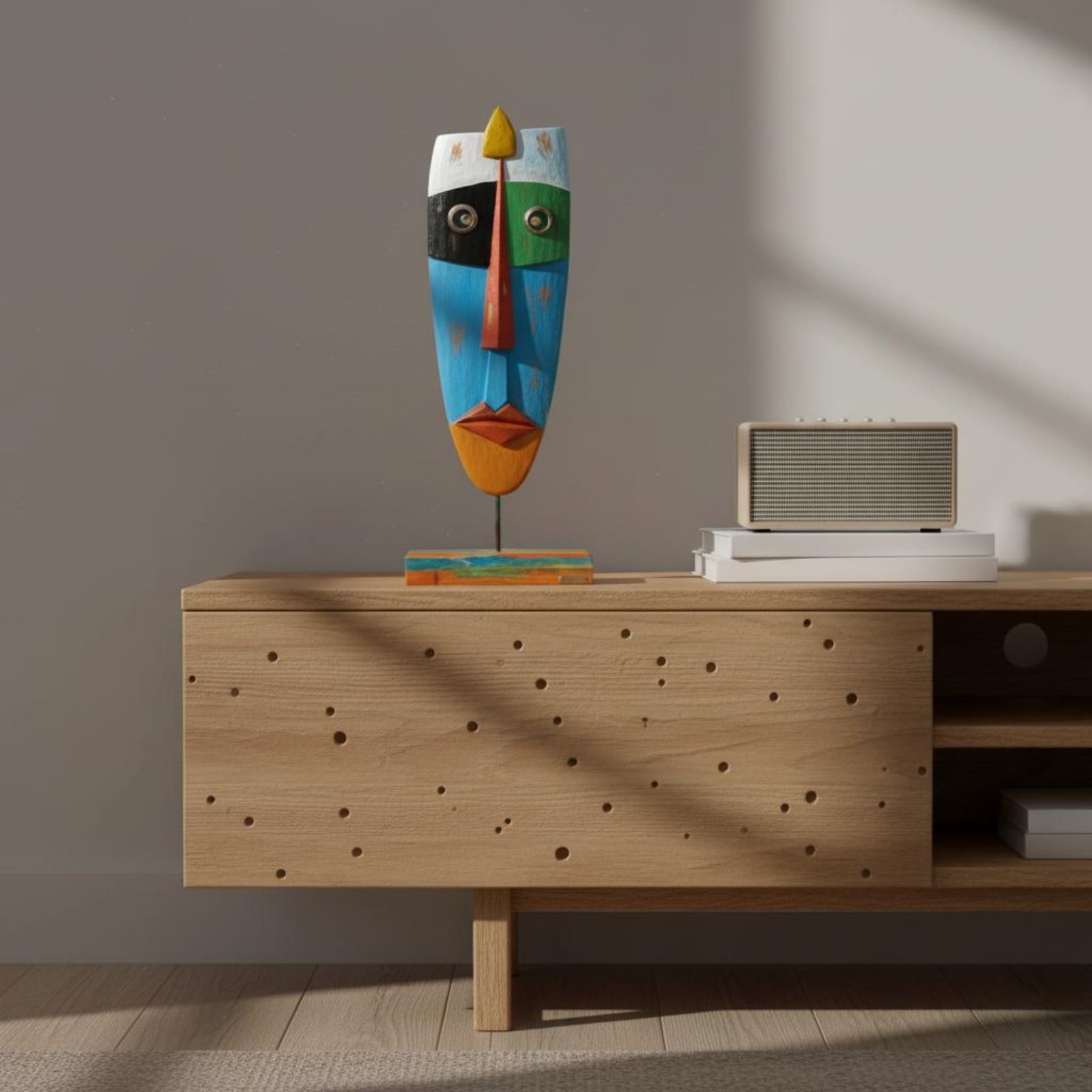 Tribal Totem Figure Hand Paint - Abstract Sculpture Resin review and price