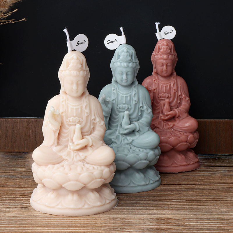 3D Buddha Guanyin Statue Candl - Abstract Sculpture Resin review and price